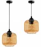 Hit Dwie nowe szklane lampy sufitowe retro sepia loft glamour studio