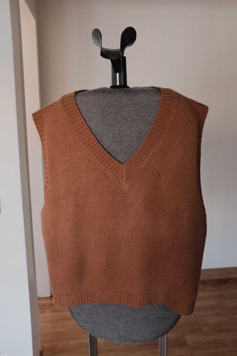 Colete em Malha SHEIN Caramelo S-M (38–42)