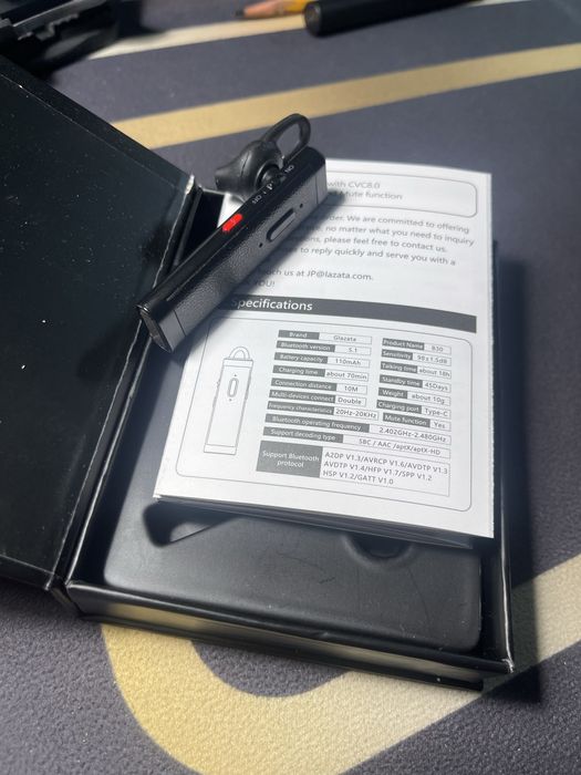 Bluetooth 5.1 Aptx HD гарнітура Glazata B30