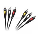 Kabel 3RCA-3RCA 1m chinch Cabletech Eco-Line