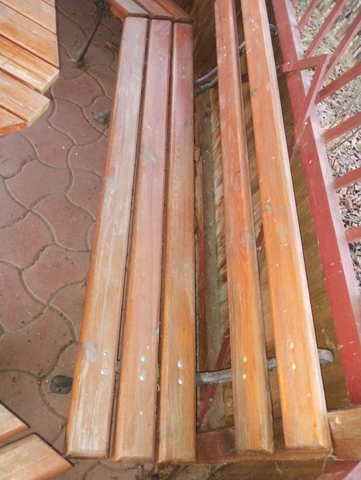 Zestaw ogrodowy stół + 5 ławek