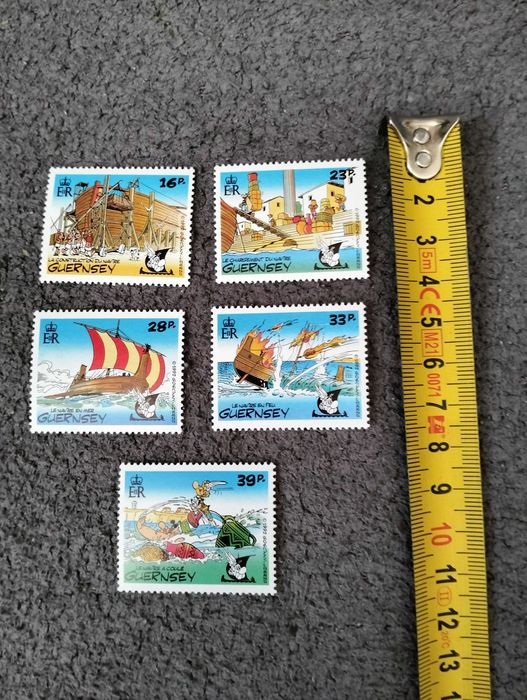 Znaczki pocztowe Asterix i Obelix, Guernsey, komiks