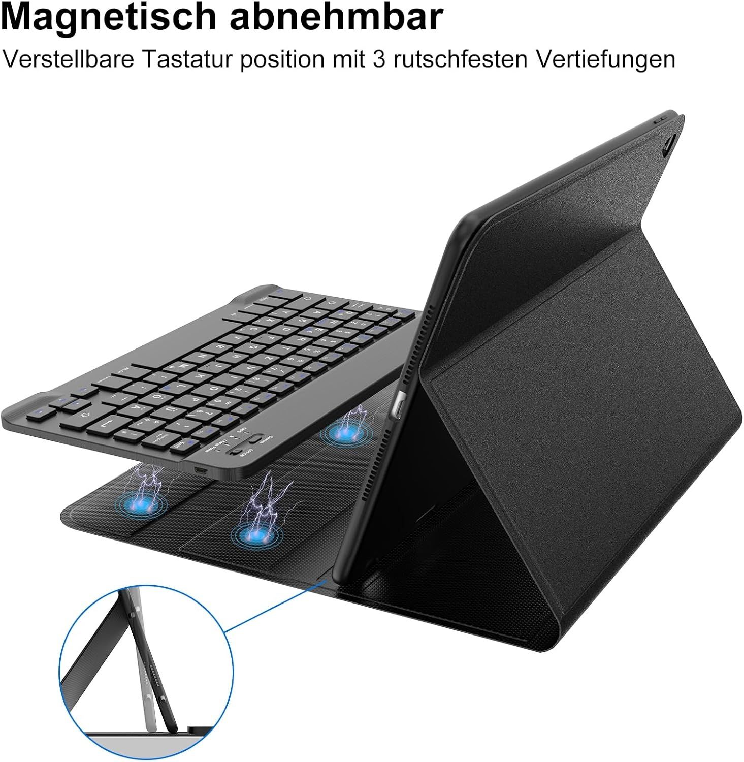 Etui Klawiatura do Apple iPad 9/8/7 10,2 niemiecka