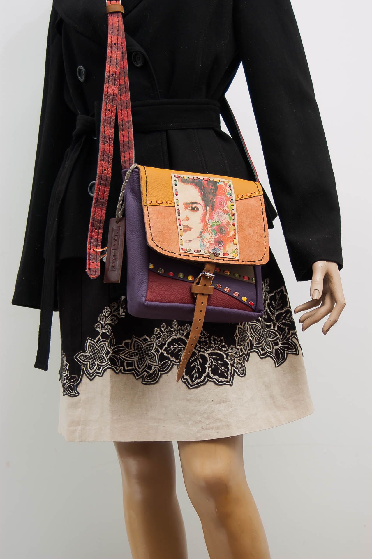 torebka unikatowa retro Frida handmade