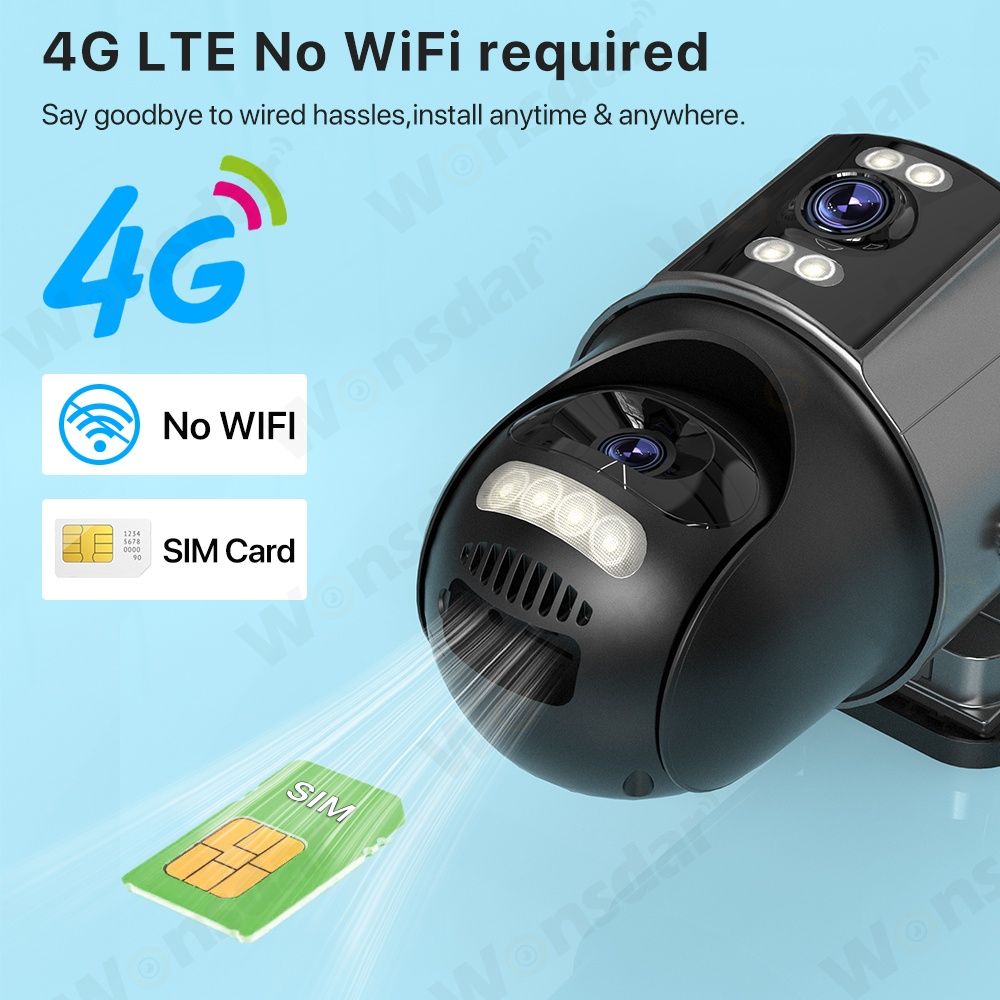 4G AOV 8 mp автономная камера с солнечной панелью 10000 mAh zoom 10x