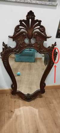 Espelho em madeira vintage