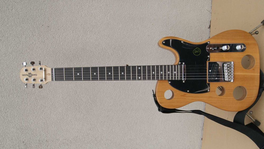 Gitara elektryczna "SAM" szeroki gryf 48 mm