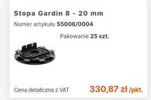 Stopa wspornik tarasowy 8mmx20mm