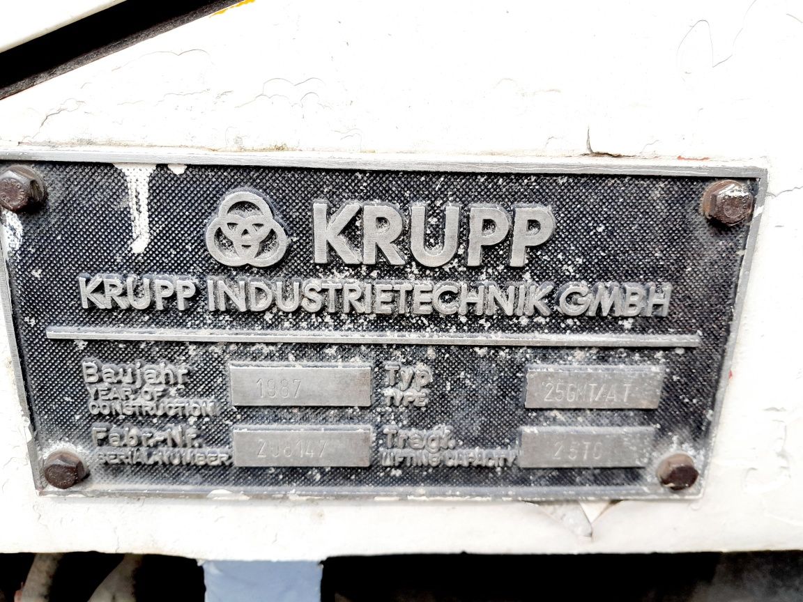 Dźwig żuraw Krupp KMK2025  25T, 1987r,specjalny