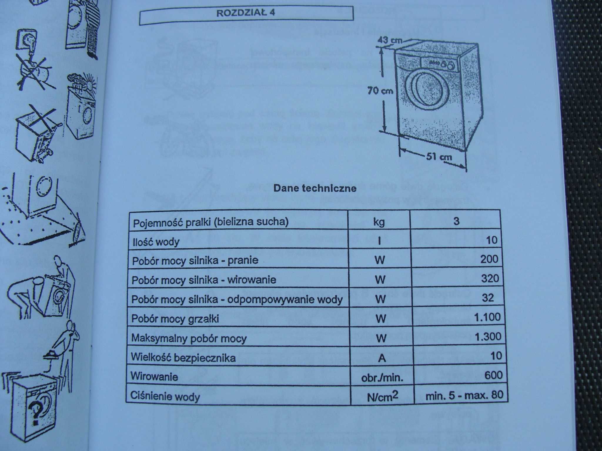 Instrukcja obsługi pralki Candy Aquamatic 6 T (P)