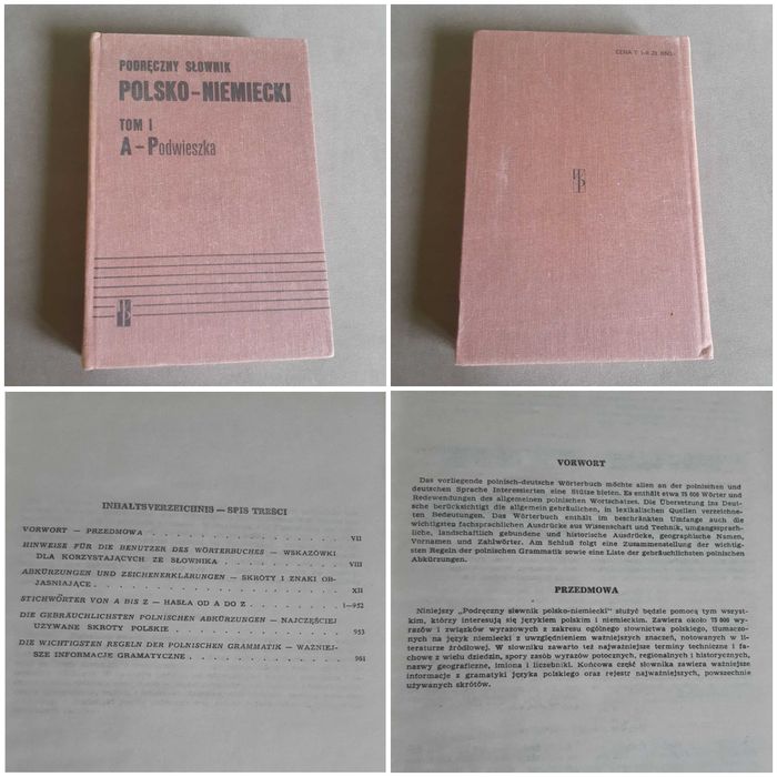 Słownik Polsko-Niemiecki Niemiecko-Polski brązowy