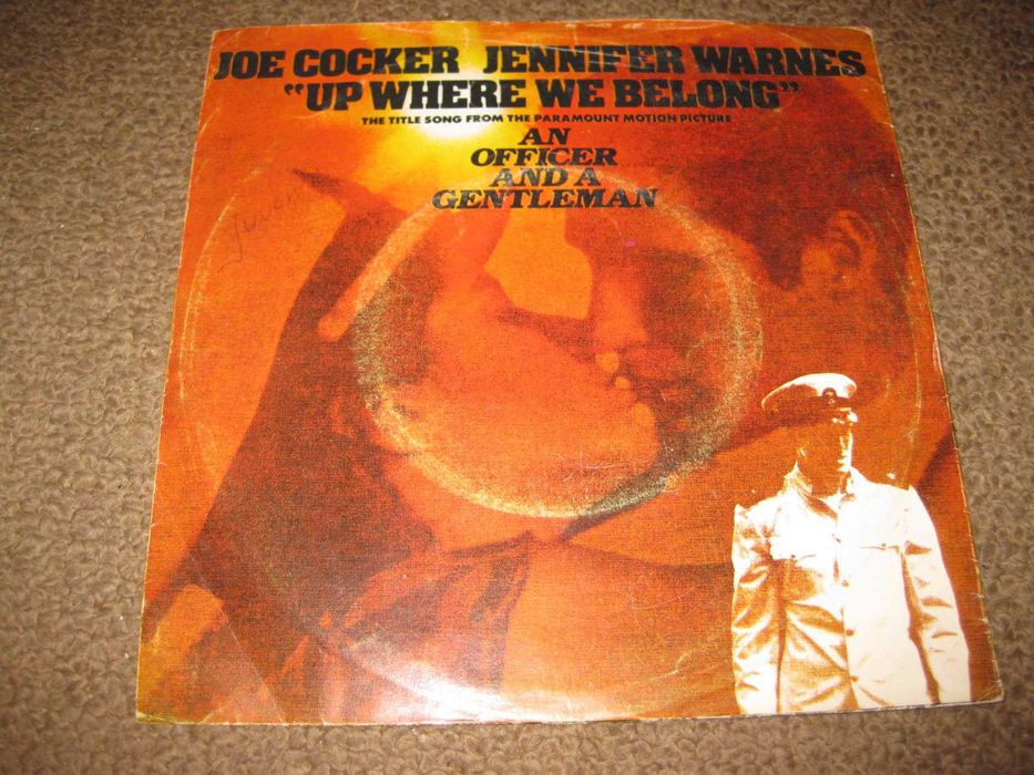 Vinil Single do Joe Cocker e Jennifer Warnes "Up Where We Belong"
