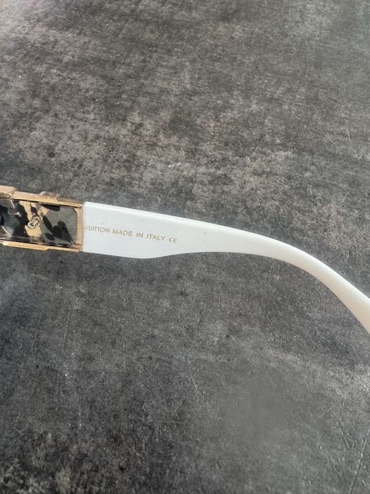 Okulary louis vuitton lv biale logowane