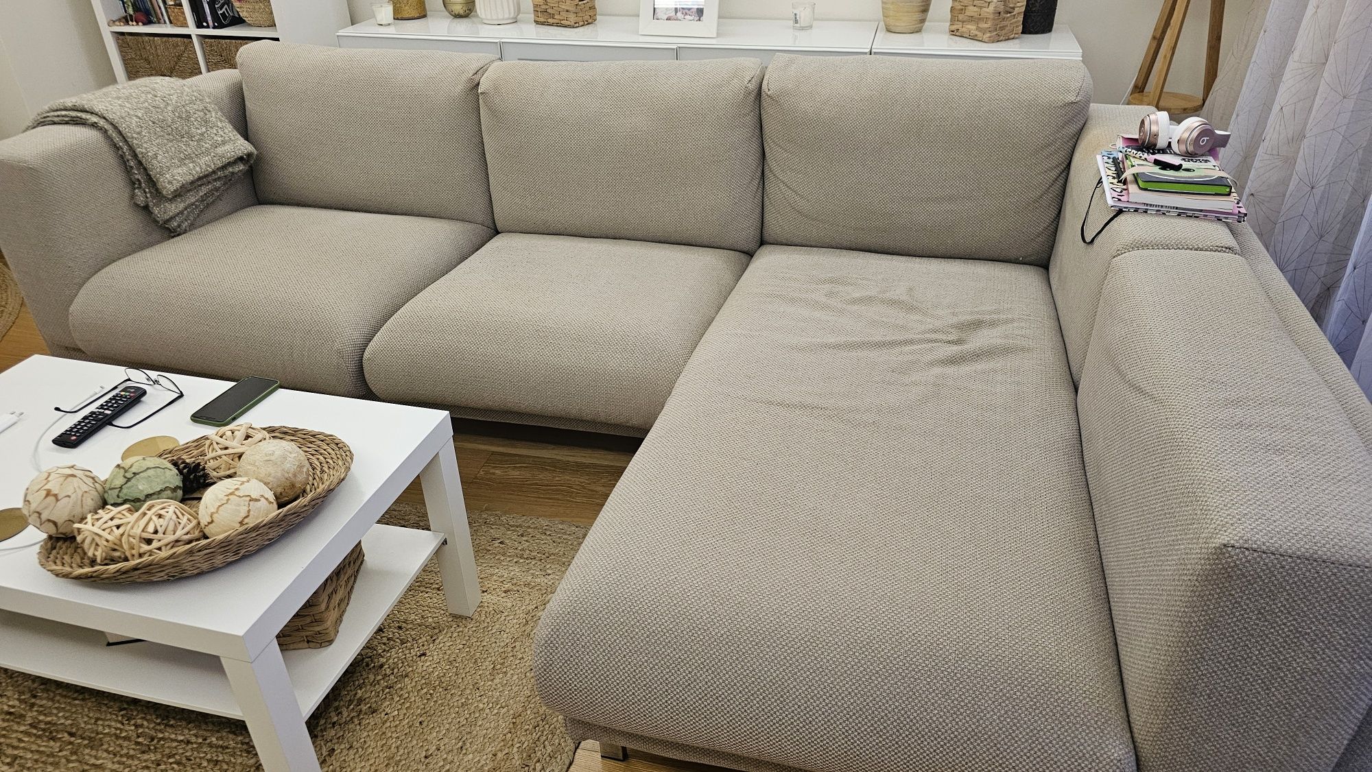 Sofá ikea 3 lugares, com chaise longue, usado