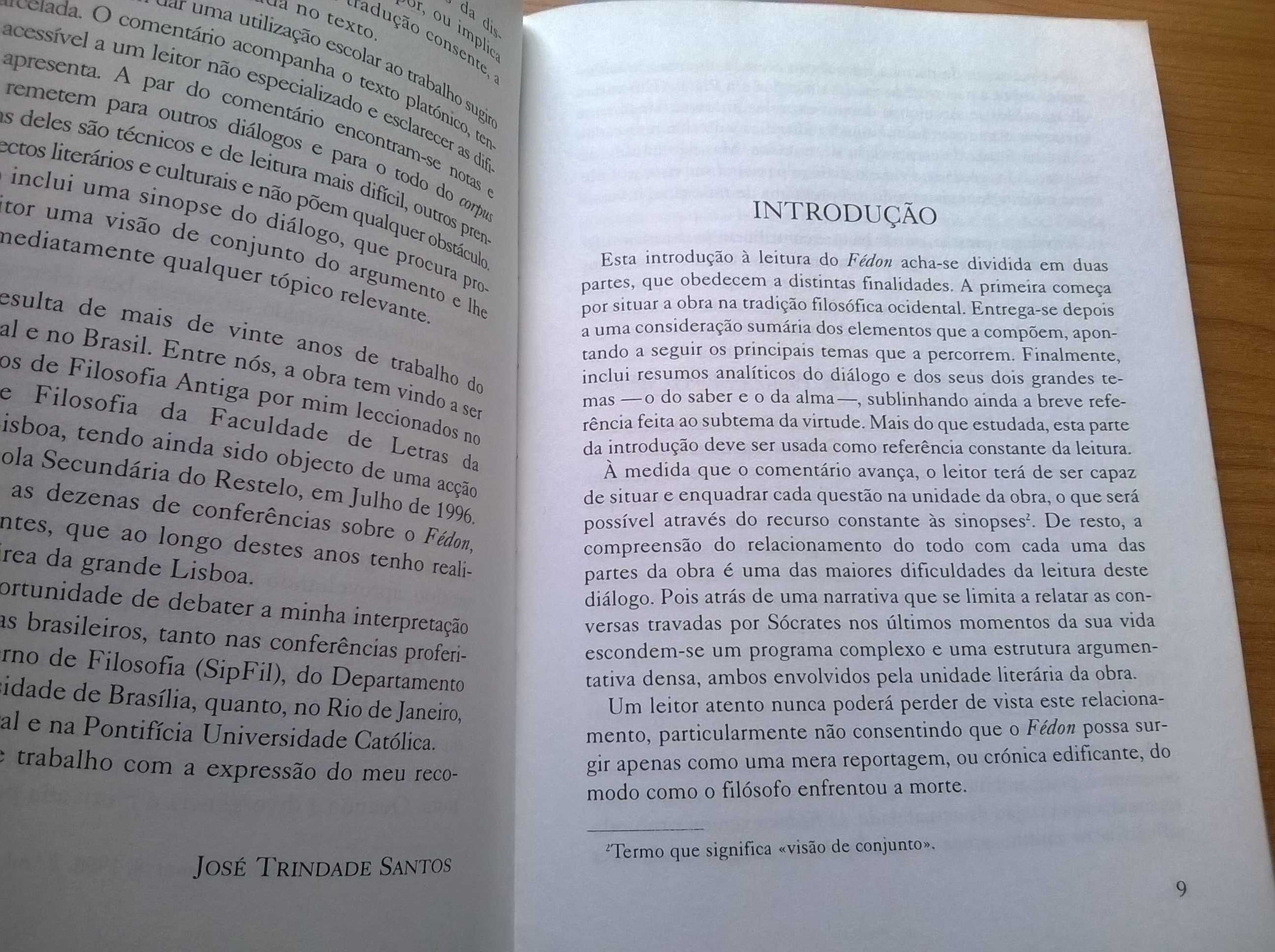 FÉDON Platão - José Trindade Santos