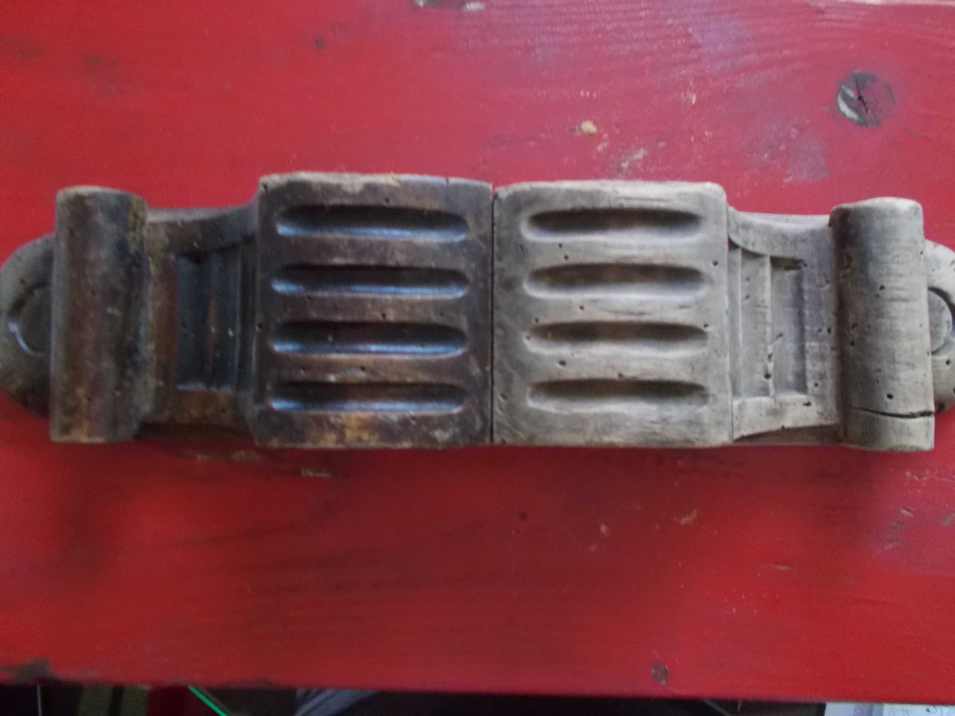 Kroksztyn Stary Oryginalny-Pilaster-Lite Drewno-Komlet 2 szt.-Vintage