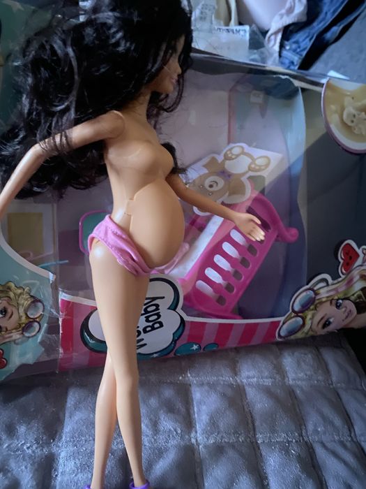 Lala w ciazy.Zestaw(noworodek, nosidelko, lozeczko, wanienka,balony