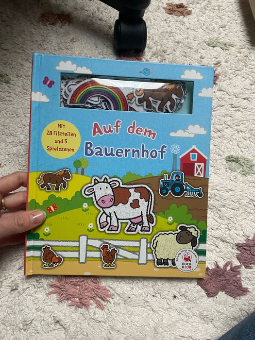 Auf dem Bauernhof książka dla dzieci w języku niemieckim interaktywna
