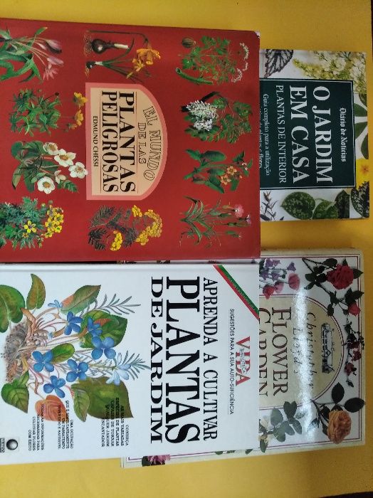 Livros sobre jardins, flores e plantas perigosas