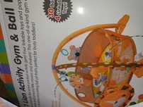 Mata edukacyjna  dla niemowląt 3w1 lion activity gym and ball