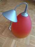 Lampa sufitowa, wisząca, pomarańczowa, szkło barwione