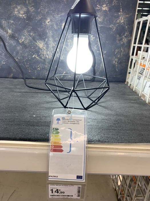 Candeeiro preto Leroy Merlin