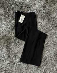Fenomenalne długie spodnie o luźnym kroju S 36 Zara black must have!