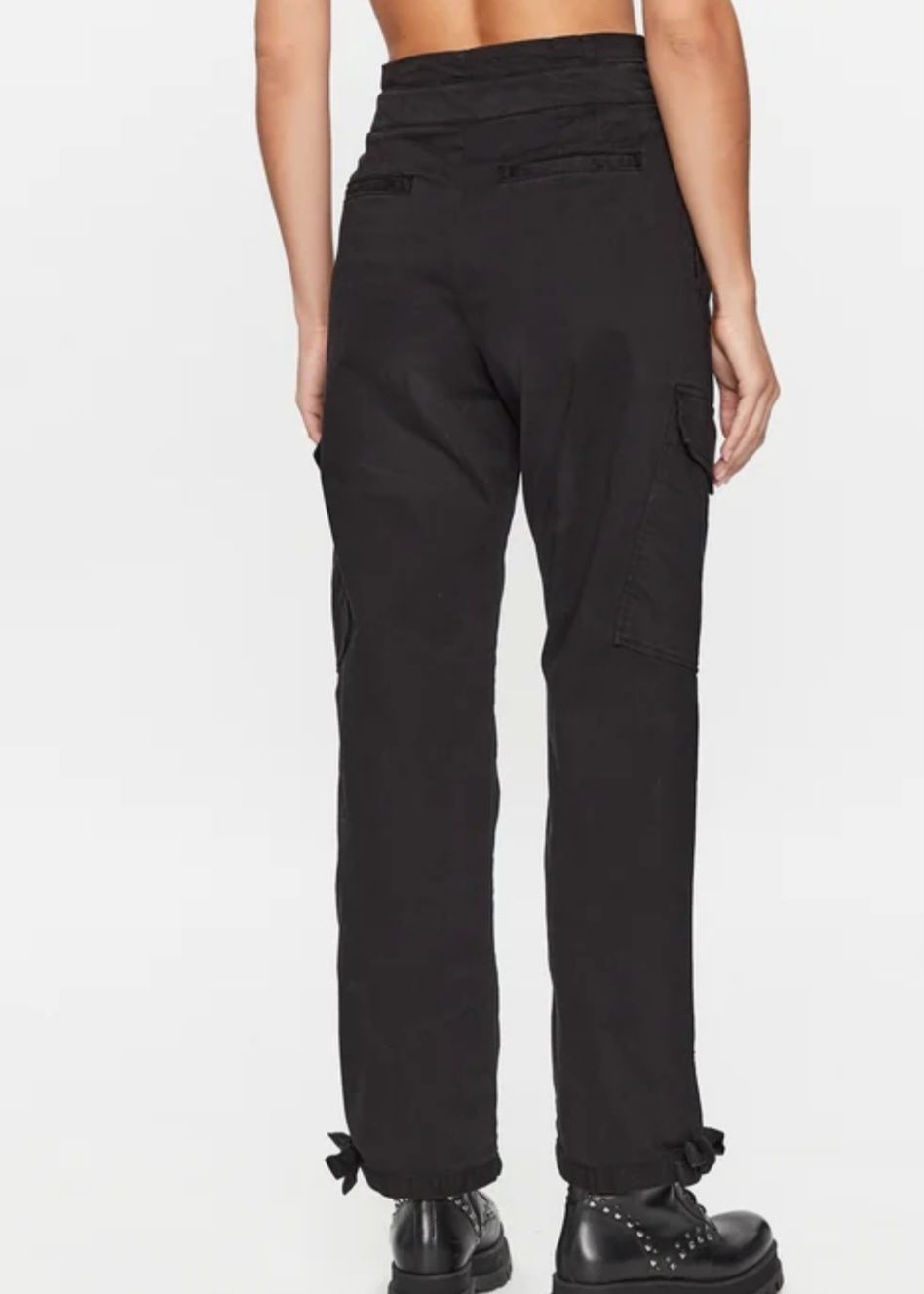 Pinko denim spodnie bojówki czarne IT42  S M
