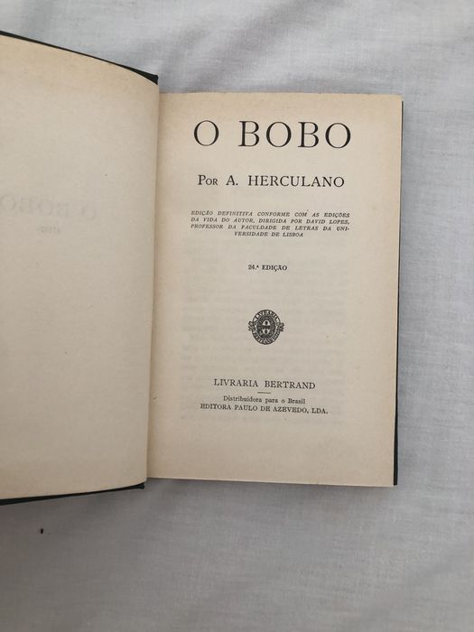 HERCULANO Lendas e Narrativas O Bobo