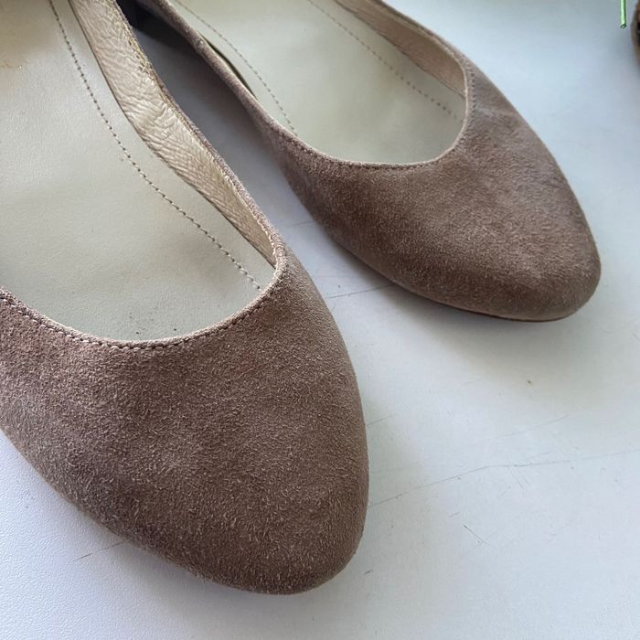 Балетки 37 р з натурального замшу