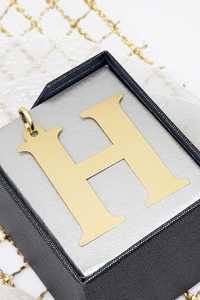 Złota zawieszka do łańcuszka litera H pr.585