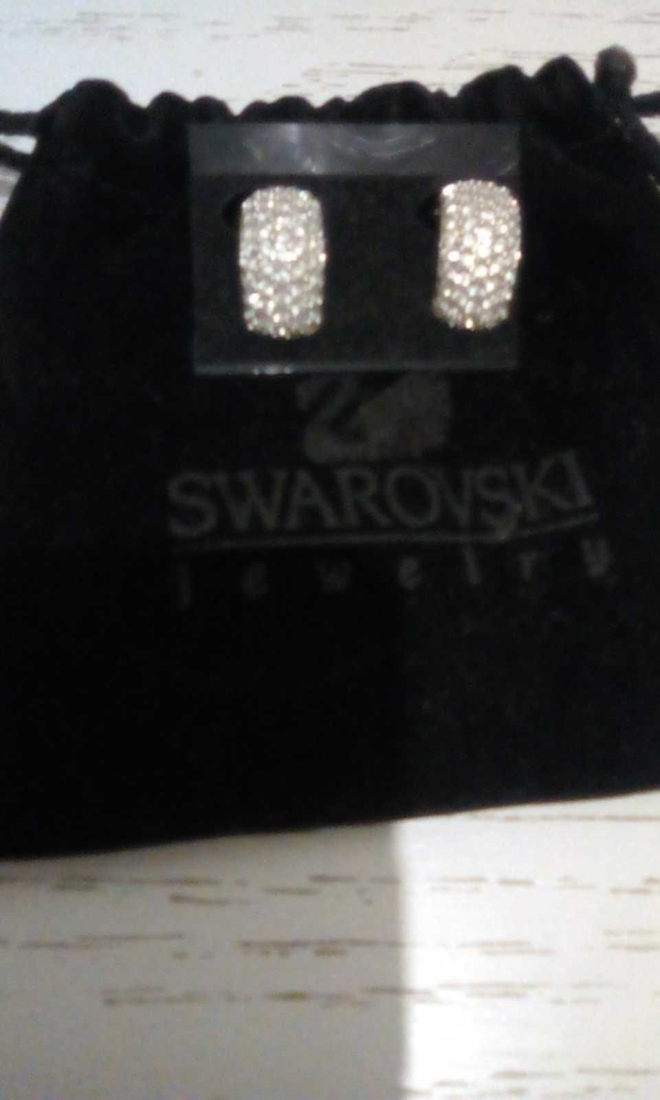 Серьги клипсы Swarovski ориг.новые позол.