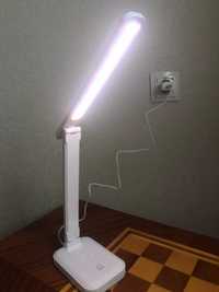 Настільна лампа, з кабелем, біла