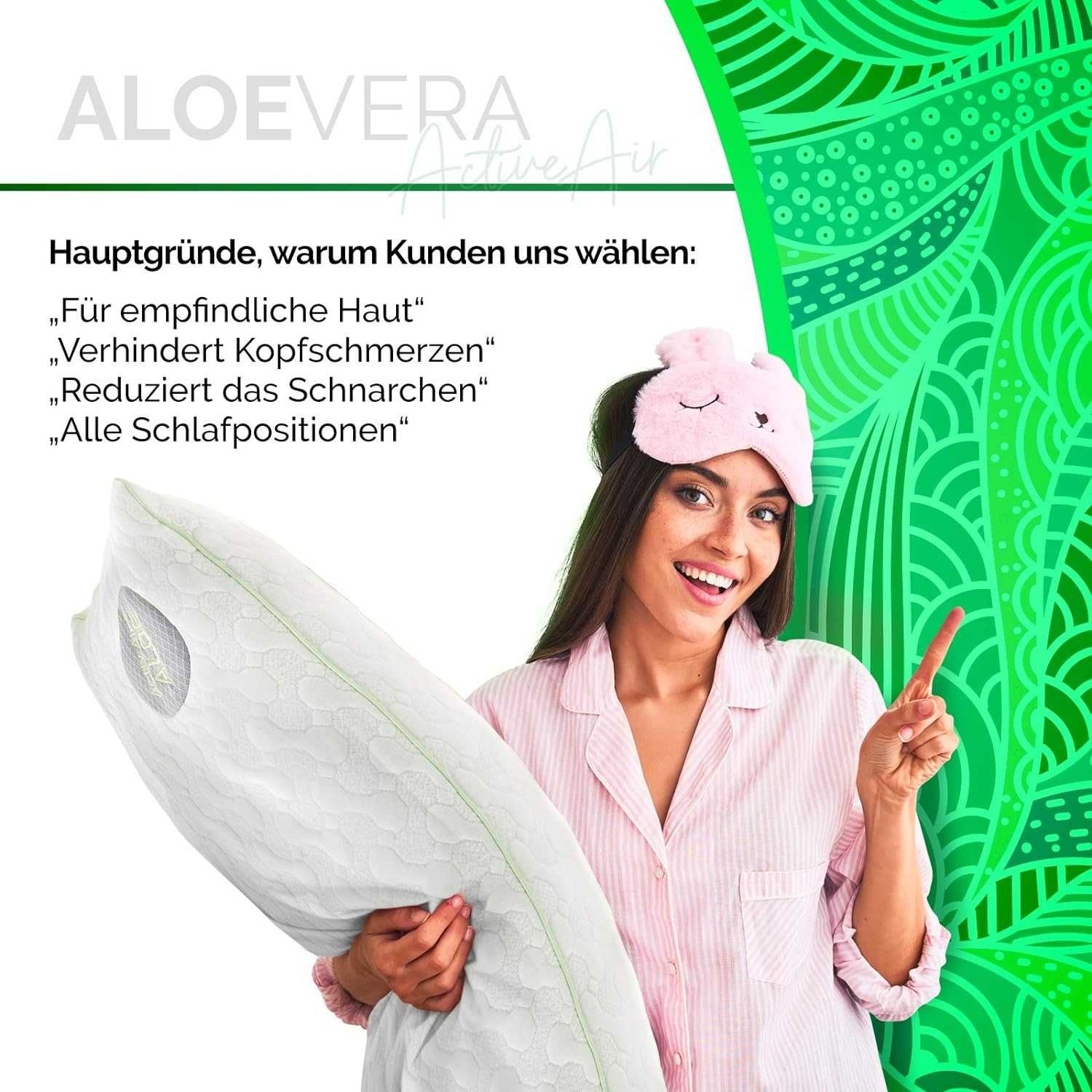 Nowa poduszka / poducha / chłodząca / Aloes / 40x80  / Vitapur !6186!