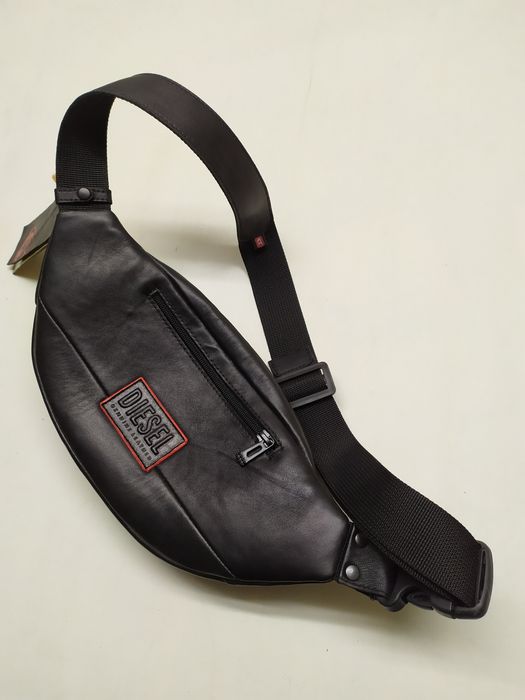 Сумка мужская кожаная, бананка DIESEL