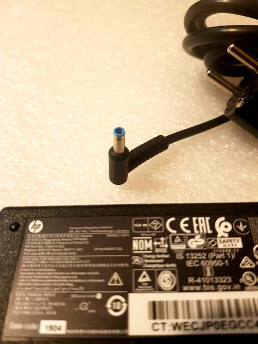 ZASILACZE HP 65W  19.5V koncówka Blue orginały