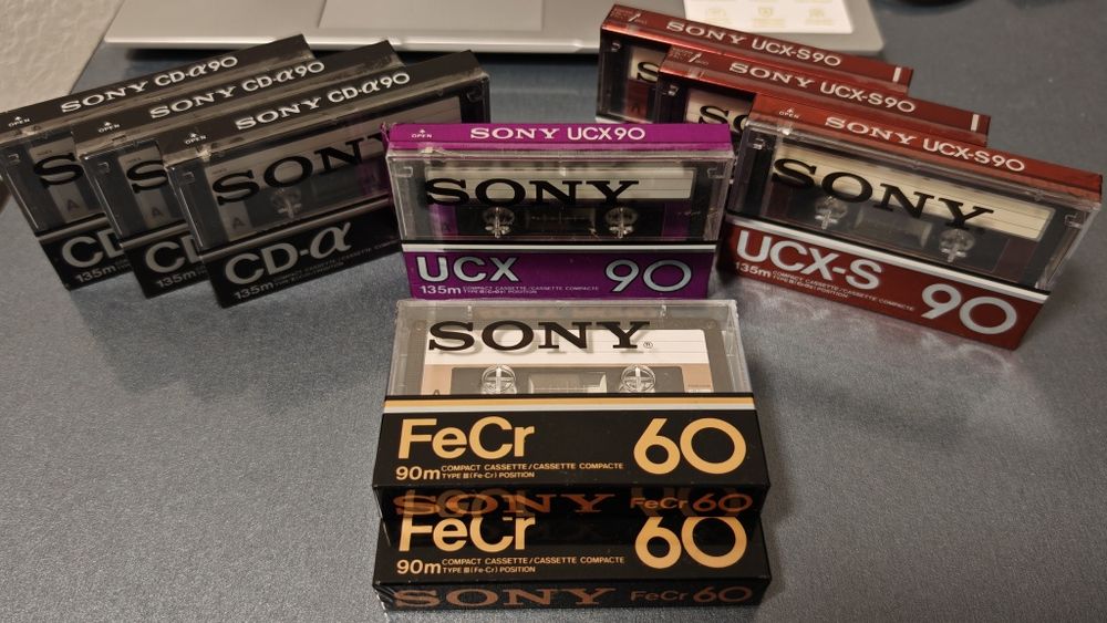 Аудиокассеты Sony 9 штук
