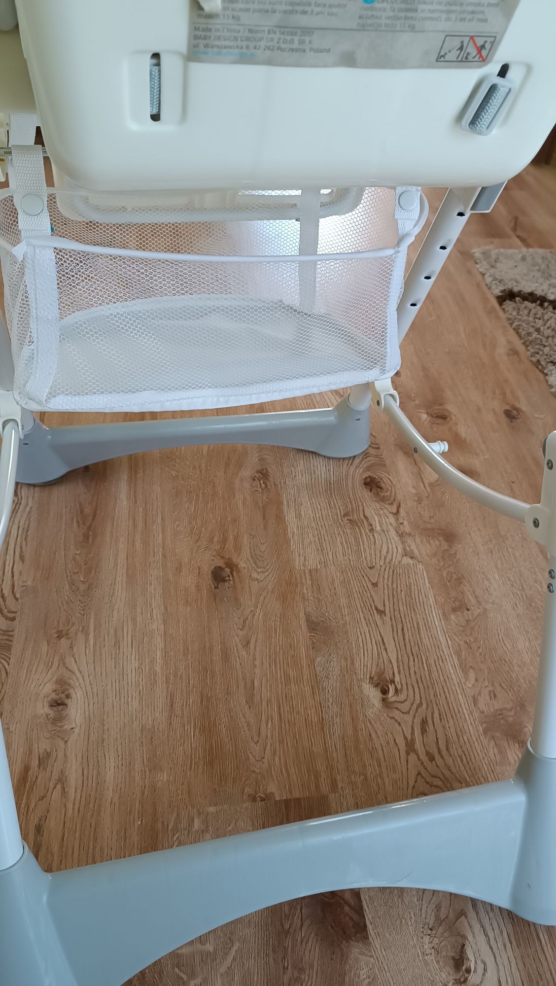 Krzesełko do karmienia baby design baby Gray