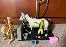 wycofane ZESTAWY AKCESORIA JEŹDŹCY figurki konie schleich