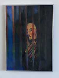 Obraz akryl na płótnie "Kobaltowy sen", duży 70x50
