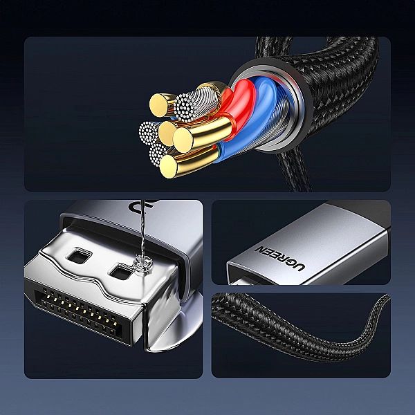 Kabel Ugreen DP119 DisplayPort do HDMI 4K 60Hz 2m - szary