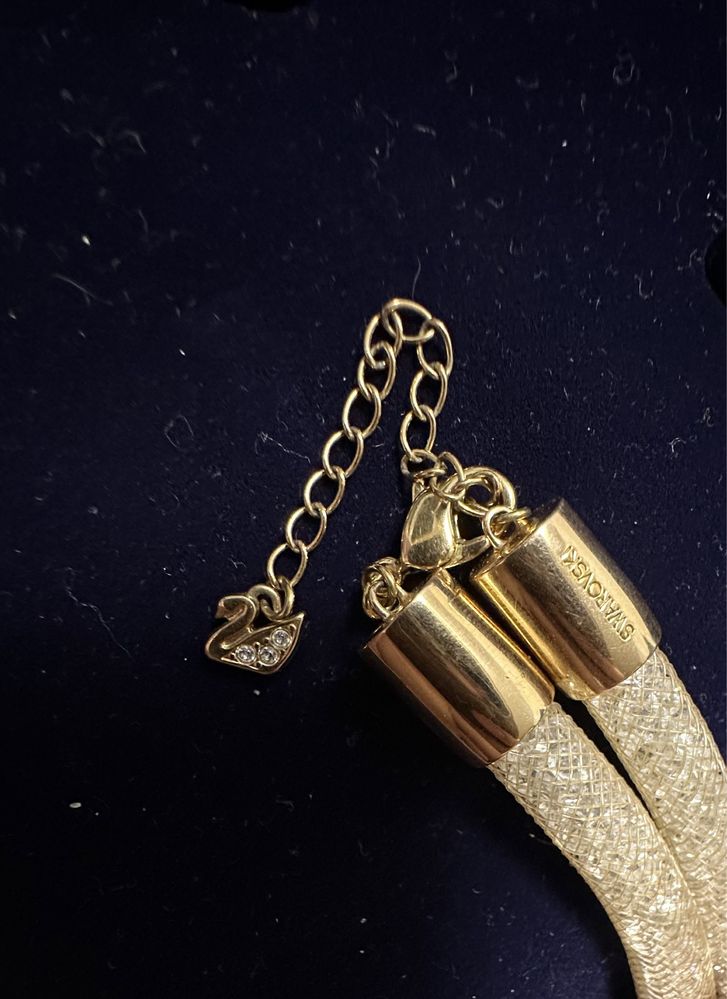 Намисто сваровскі золоте Swarovski  Gold Plated Crystal Necklace