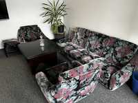Zestaw sofa 3 osobowa + 2 fotele + taboret