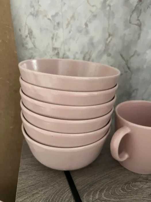 Kubki IKEA Dinera różowe 3szt