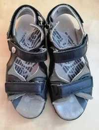 Buty sandały, firmy Bartek, skórzane, czarne, rozmiar 34