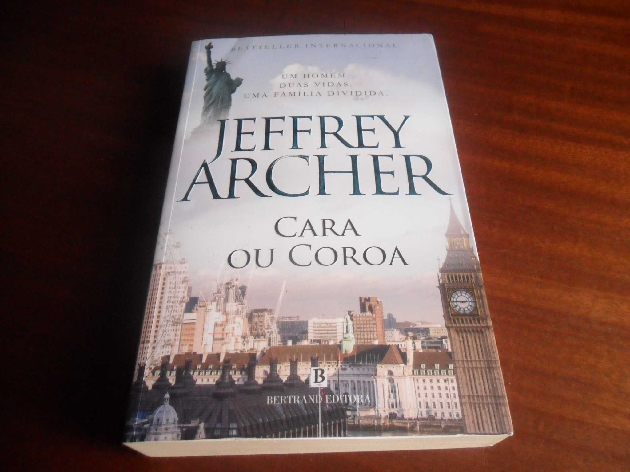 "Cara ou Coroa" de Jeffrey Archer - 1ª Edição de 2018