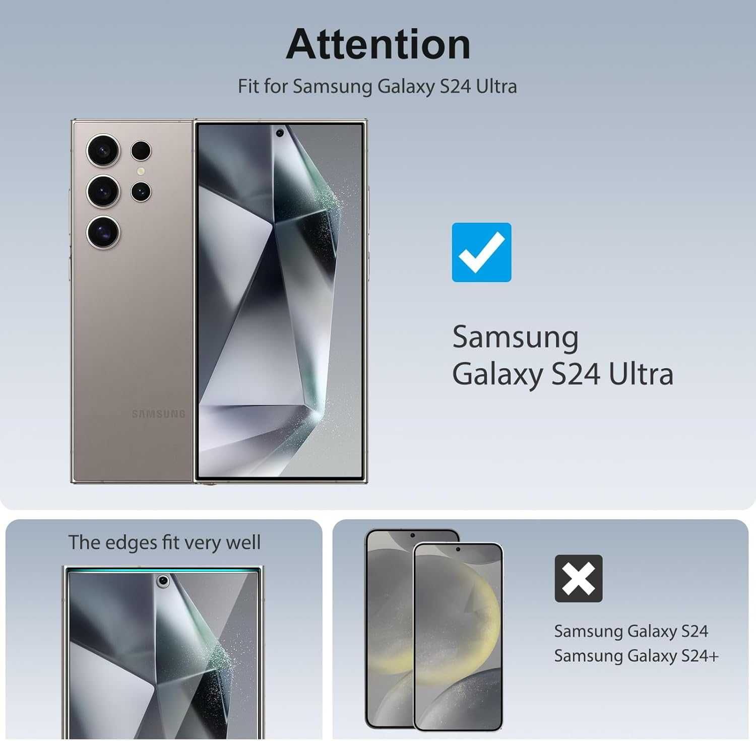 SPARIN 3x szkło hartowane LCD 2x szkło aparat Samsung Galaxy S24 Ultra