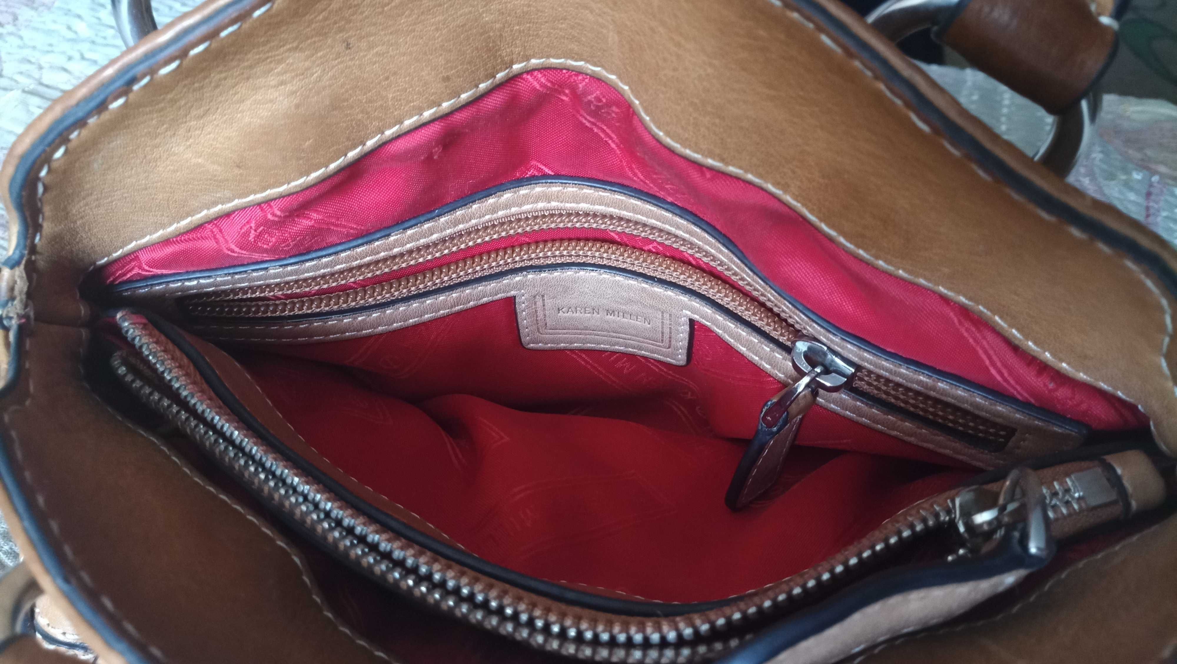 Жіноча фірмова шкіряна сумочка Karen Millen