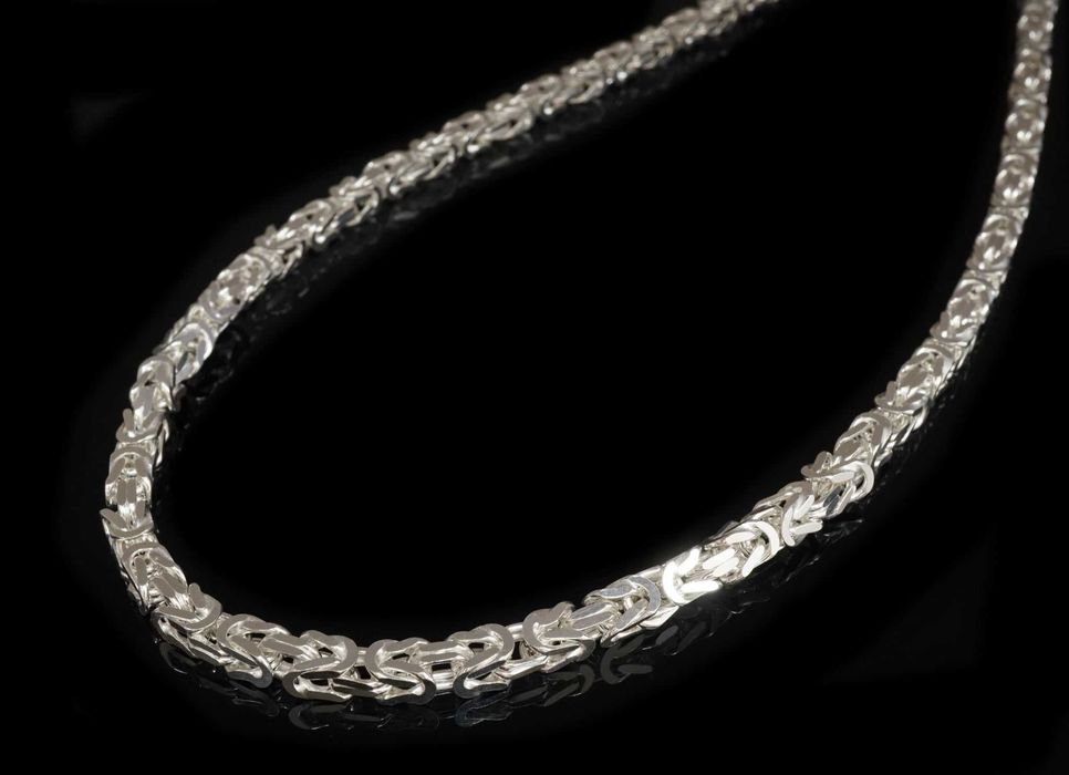 srebrny męski łańcuszek splot królewski 60cm w 51,30