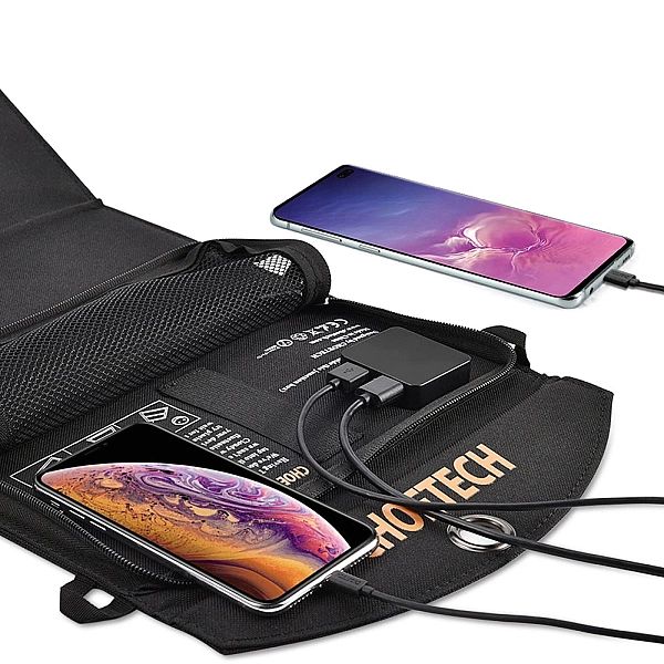 Choetech ładowarka solarna USB składana ładowarka słoneczna 19W 2x USB
